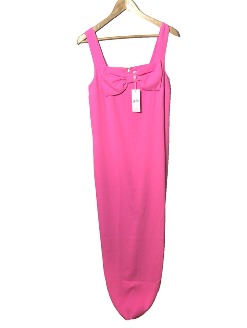 Lilly Pulitzer Bria Maxi Sunkissed Pink Sleeveless Dress With Bow Size 6 NWT